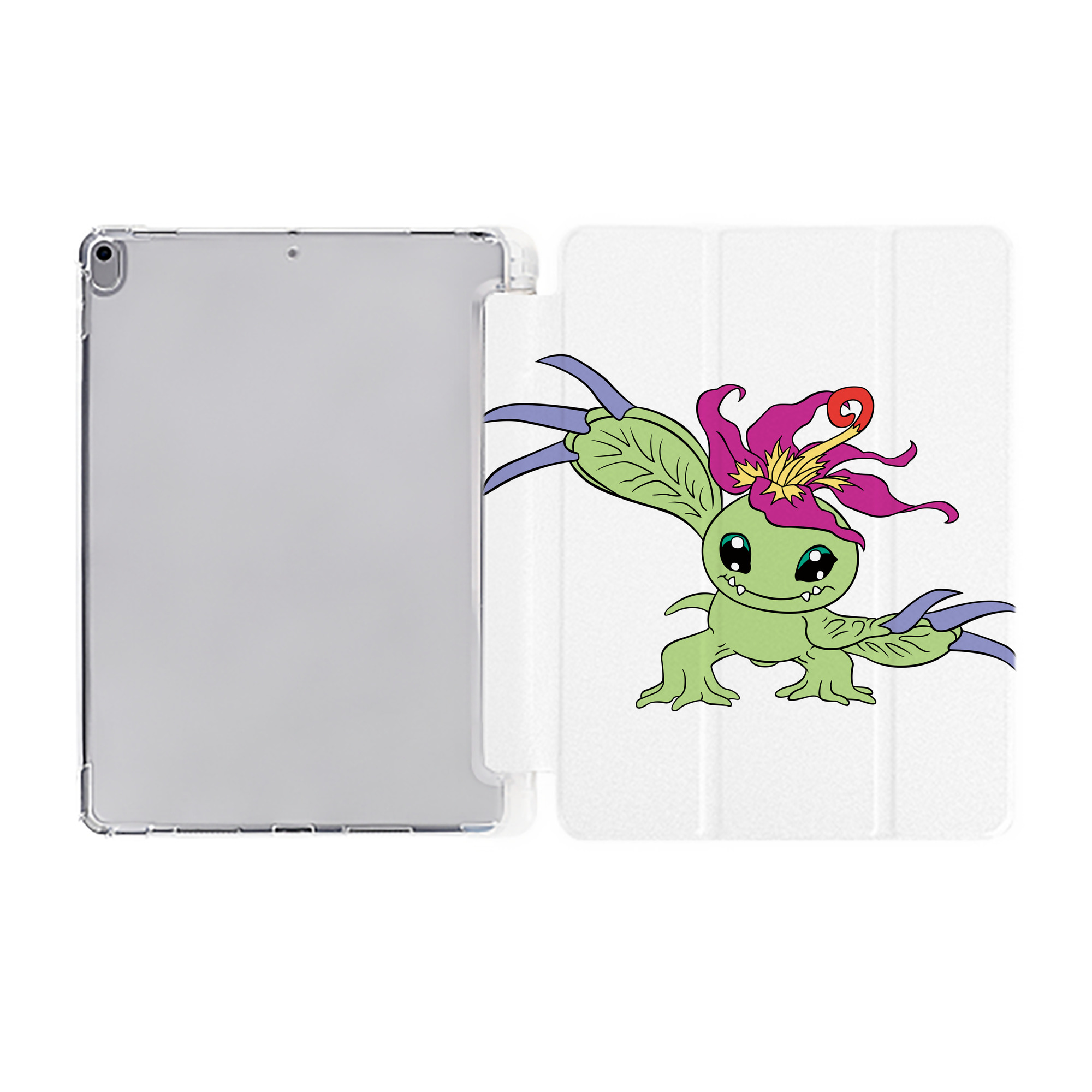 （画像用） Digimon デジタルモンスター/デジモン IPad ケース ペン収納付き 三つ折りスタンド PUレザー×シリコン 対応機種9.5/10.5/10.9インチ
